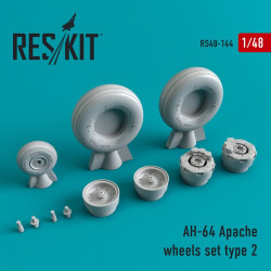 Reskit RS48-0144 - 1/48 AH-64 Apache Type 2 wheels set, scale model detail kit