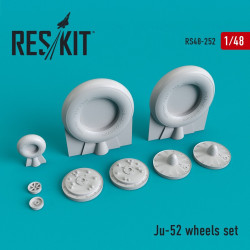 Reskit RS48-0252 - 1/48 Junkers Ju -52 wheels set, scale resin model kit