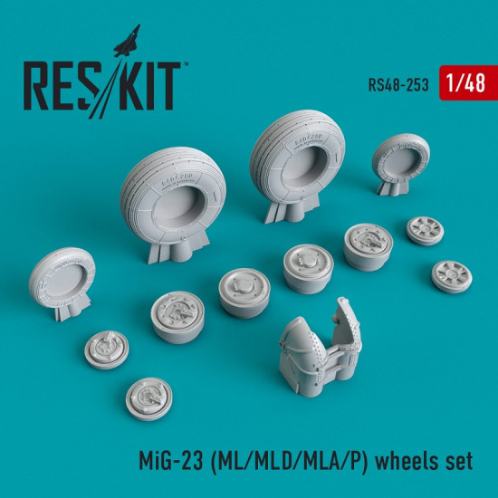 Reskit RS48-0253 - 1/48 Reskit RS48-0253 - MiG-23 wheels set scale resin model