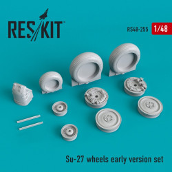Reskit RS48-0255 - 1/48 Su-27 wheels early version set scale resin model kit