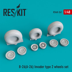 Reskit RS48-0261 - 1/48 B-26 (A-26) Invader type 2 wheels set for scale model