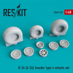 Reskit RS48-0263 - 1/48 B-26 (A-26) Invader type 4 wheels set for scale model
