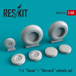 Reskit RS48-0274 - 1/48 Texan T-6 wheels set for scale plastic model kit