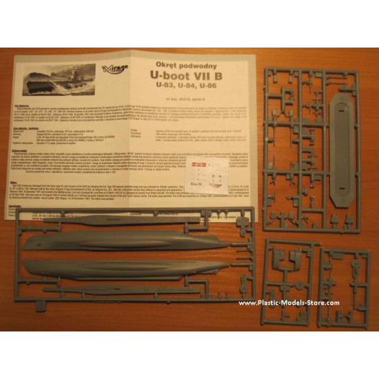 U-84 type U-VIIB German Submarine 1941 WWII 1/400 Mirage 40410