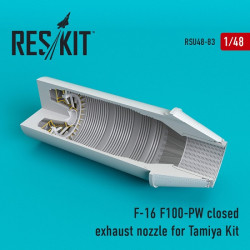 Reskit RSU48-0083 - 1/48 F-16 (F100-PW) closed exhaust nozzles for Tamiya Kit