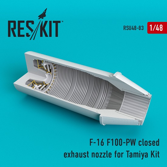 Reskit RSU48-0083 - 1/48 F-16 (F100-PW) closed exhaust nozzles for Tamiya Kit