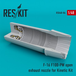 Reskit RSU48-0086 - 1/48 F-16 (F100-PW) open exhaust nozzles for Kinetic Kit