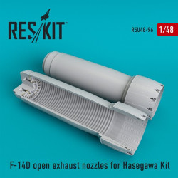 Reskit RSU48-0096 - 1/48 F-14 (D) open exhaust nozzles for Hasegawa Kit scale