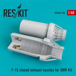 Reskit RSU48-0104 - 1/48 F-15 closed exhaust nozzles for GWH scale model plastic