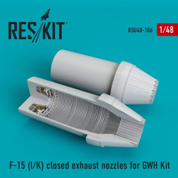 Reskit RSU48-0106 - 1/48 F-15 (I/K) closed exhaust nozzles for GWH scale model