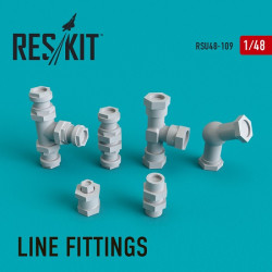 Reskit RSU48-0109 - 1/48 Line Fittings Upgrade set for scale plastic model kit