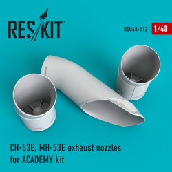 Reskit RSU48-0112 - 1/48 CH-53E, MH-53E exhaust nozzles for ACADEMY scale kit