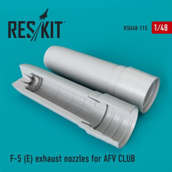Reskit RSU48-0115 - 1/48 F-5E exhaust nozzles for AFV CLUB for scale model kit 