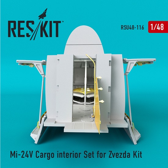 Reskit RSU48-0116 - 1/48 Mi-24 (V) Cargo interior Set for Zvezda Kit for model