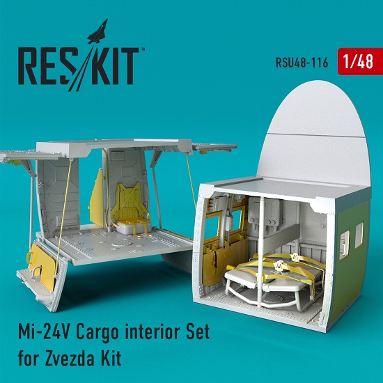 Reskit RSU48-0116 - 1/48 Mi-24 (V) Cargo interior Set for Zvezda Kit for model
