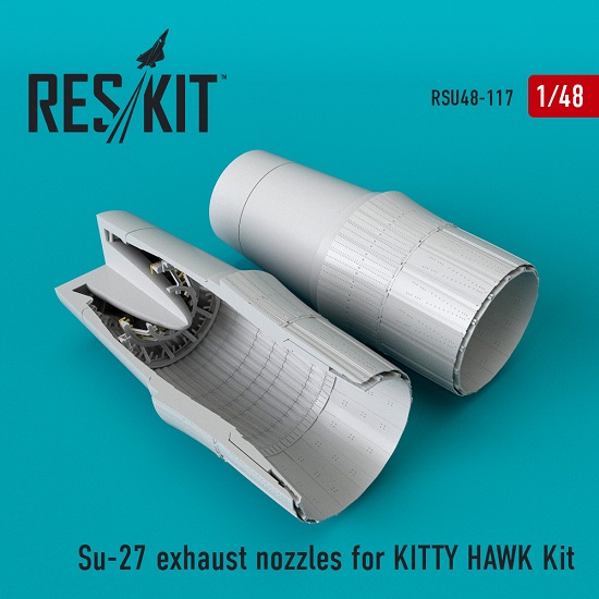 Reskit RSU48-0117 - 1/48 Su-27 exhaust nozzles for KITTY HAWK Kit scale model