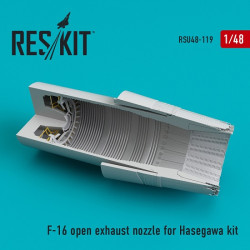 Reskit RSU48-0119 - 1/48 F-16 (F100-PW) open exhaust nozzle for Hasegawa kit