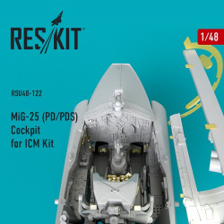 Reskit RSU48-0122 - 1/48 MiG-25 (PD/PDS) Cockpit for ICM Kit scale plastic model