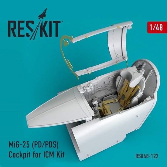 Reskit RSU48-0122 - 1/48 MiG-25 (PD/PDS) Cockpit for ICM Kit scale plastic model