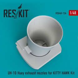 Reskit RSU48-0124 - 1/48 UH-1D Huey exhaust nozzles for KITTY HAWK Kit scale
