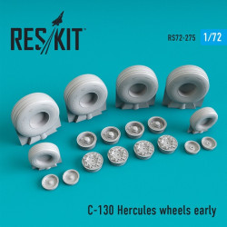 Reskit RS72-0275 - 1/72 C-130 Hercules wheels early scale plastic model kit