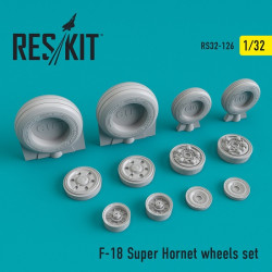 Reskit RS32-0126 - 1/32 F-18 Super Hornet wheels set scale plastic model kit