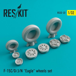 Reskit RS32-0022 - 1/32 F-15 Eagle wheels set scale plastic kit
