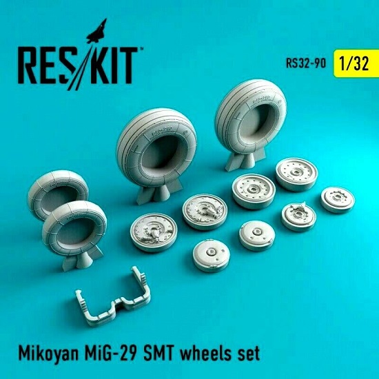 Reskit RS32-0090 - 1/32 Mikoyan MiG-29 SMT wheels set scale plastic model kit
