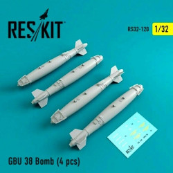 Reskit RS32-0120 - 1/32 GBU 38 Bomb (4 pcs) scale plastic model kit arms,weapons