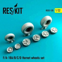 Reskit RS32-0125 - 1/32 F-18 Hornet wheels set scale plastic model wheels set
