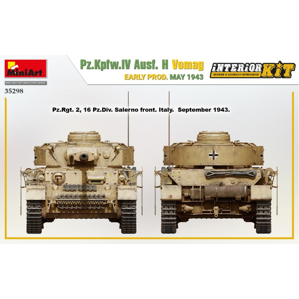Miniart 35298 - 1/35 Pz.Kpfw.IV Ausf. H Vomag. Early Prod. May 1943 ...