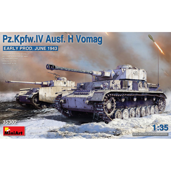 Miniart 35302 - 1/35 Pz.Kpfw.IV Ausf. H Vomag. EARLY PROD. JUNE 1943 scale kit