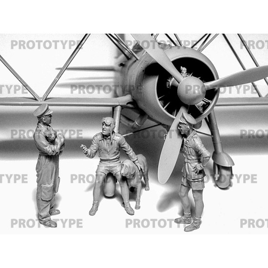 ICM 32110 - 1/32 - Italian pilots in tropical uniforms (1939-1943) scale model