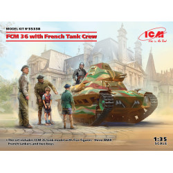 ICM 35338 - 1/35 - FCM 36 with a French tank crew scale plastic model kit