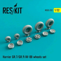 Reskit RS32-0212 - 1/32 Harrier GR.7/GR.9/AV-8B wheels set scale model kit