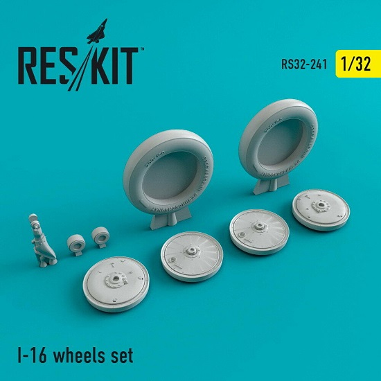 Reskit RS32-0241 - 1/32 I-16 wheels set for aircraft model plastic kit scale