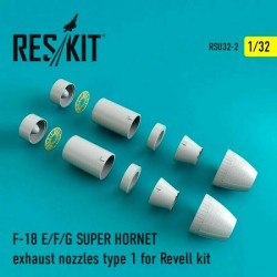 Reskit RSU32-0002 - 1/32 F-18 SUPER HORNET Type 1 exhaust nozzles for Revell