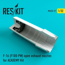 Reskit RSU32-0027 - 1/32 F-16 (F100-PW) open exhaust nozzles for ACADEMY Kit