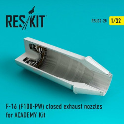 Reskit RSU32-0028 - 1/32 F-16 (F100-PW) closed exhaust nozzles for ACADEMY Kit