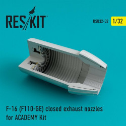 Reskit RSU32-0032 - 1/32 F-16 (F110-GE) closed exhaust nozzles for ACADEMY Kit