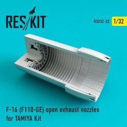 Reskit RSU32-0033 - 1/32 F-16 (F110-GE) open exhaust nozzles for TAMIYA Kit