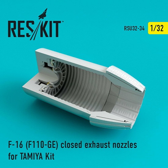 Reskit RSU32-0034 - 1/32 F-16 (F110-GE) closed exhaust nozzles for TAMIYA Kit