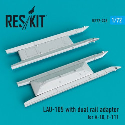 Reskit RS72-0248 - 1/72 LAU-105 with dual rail adapter (2 PCS) A-10 scale model