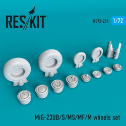 Reskit RS72-0254 - 1/72 MiG-23 (UB/S/MS/MF/M) wheels set for scale model kit