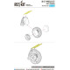 Reskit RS72-0255 - 1/72 Su-27 wheels set early version for scale model kit