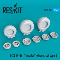 Reskit RS72-0261 - 1/72 B-26 (A-26) Invader wheels set type 2 for scale model
