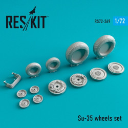 Reskit RS72-0269 - 1/72 Su-35 wheels set for scale plastic model aircraft kit
