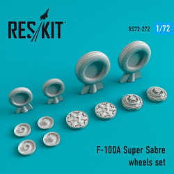 Reskit RS72-0272 - 1/72 F-100 (A) Super Sabre wheels set for scale plastic model