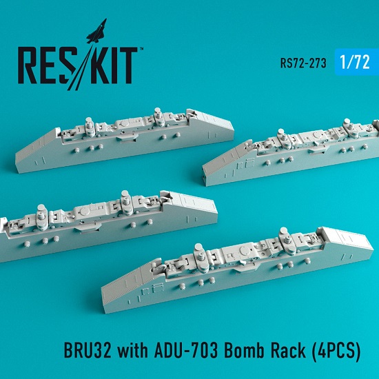 Reskit RS72-0273 - 1/72 BRU32 with ADU-703 Bomb Rack (4PCS) for scale model kit