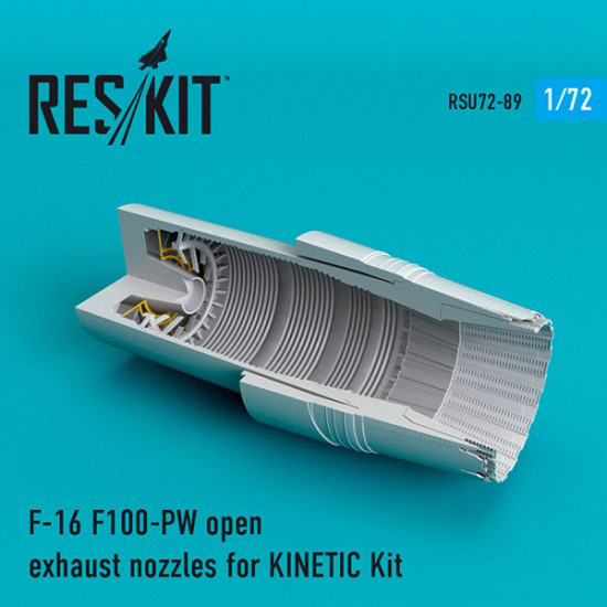 Reskit RSU72-0089 - 1/72 F-16 F100-PW open exhaust nozzles for KINETIC Kit